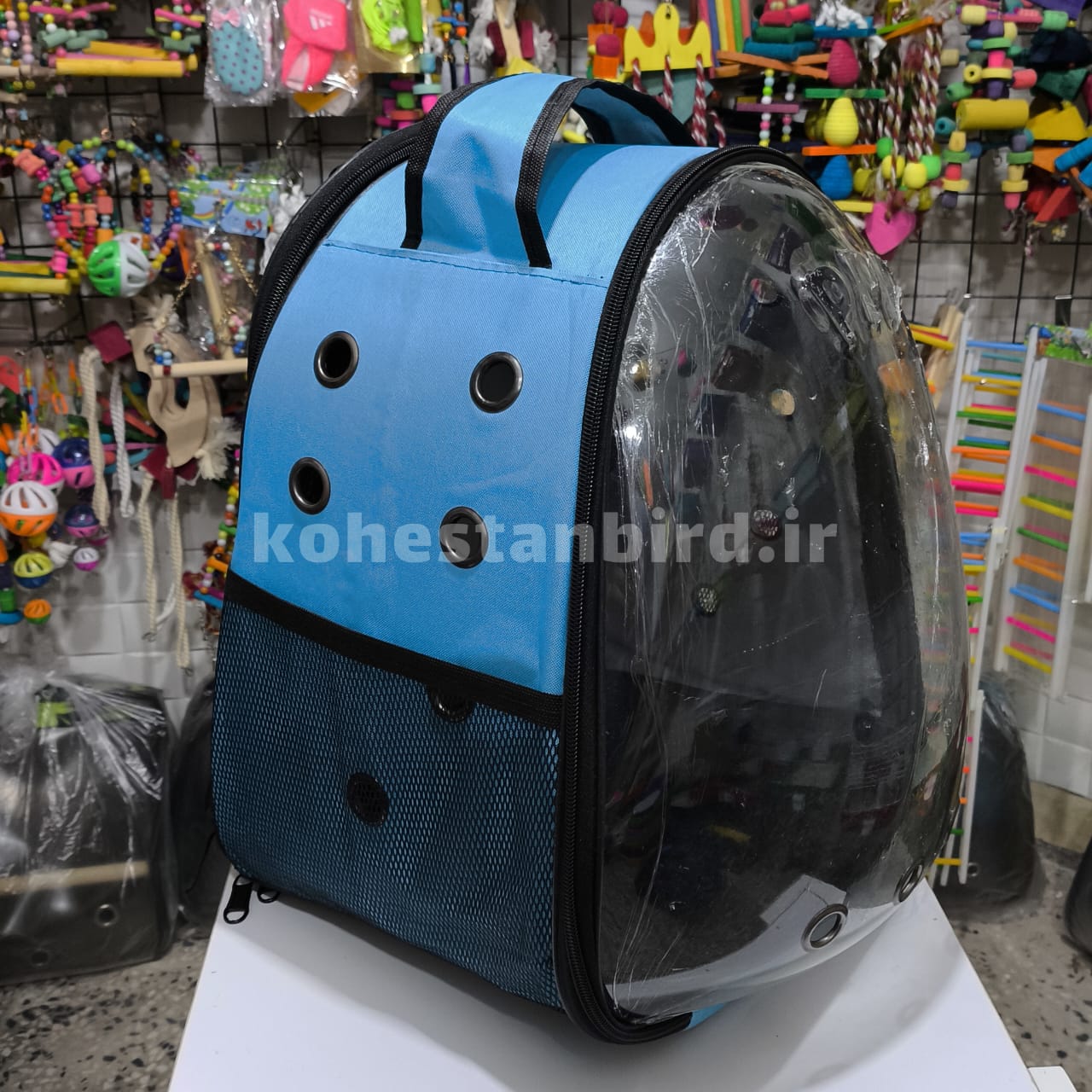 کوله فضایی بزرگ پارکدار آبی روشن